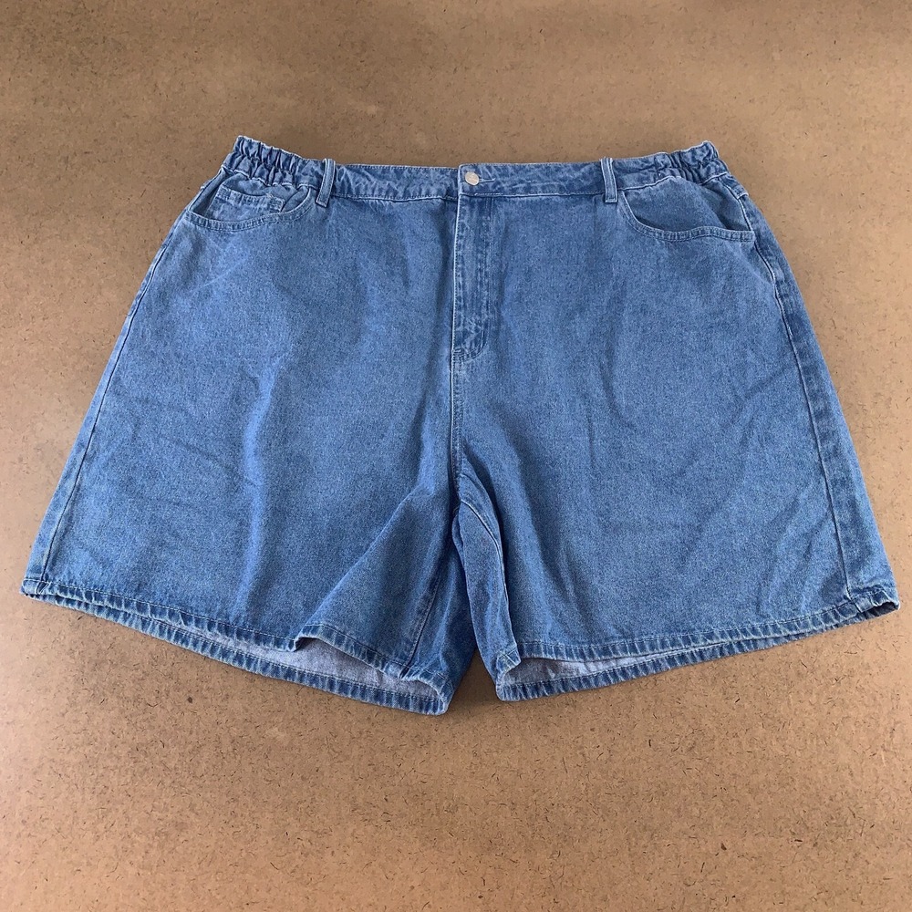 Shiny By Nature Women's Size 5XL Light Wash Love At First Sight Denim Shorts New